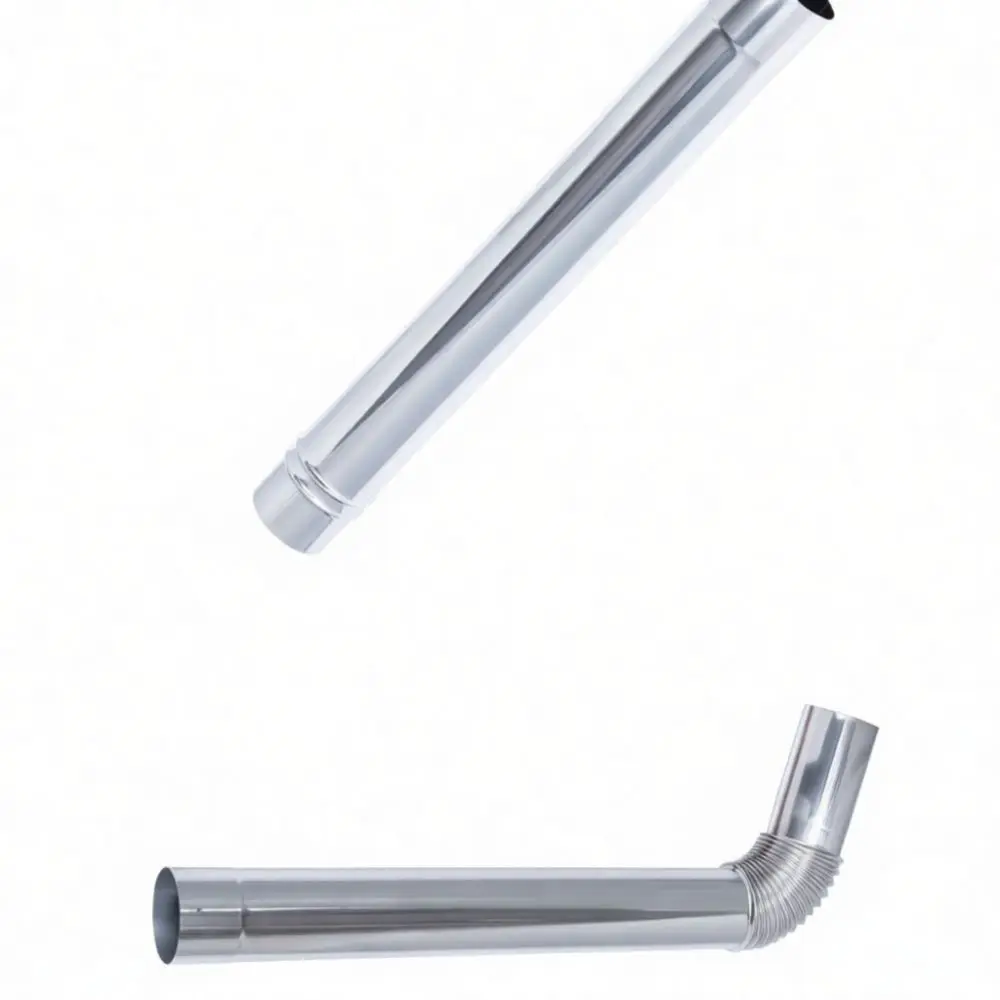 Stainless Steel Stove Exhaust Pipe Thickened Flue Vent Connector Seamless Chimney Ducting Durable Heating Tube