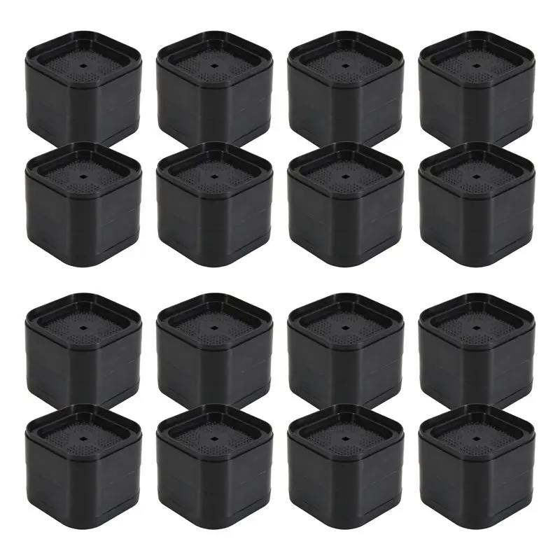 A98E-Furniture Risers Adjustable Bed Risers 2.2 Inch Stackable Heavy Duty Bed Lifts Risers Square Bed Raising Blocks 16 Pcs