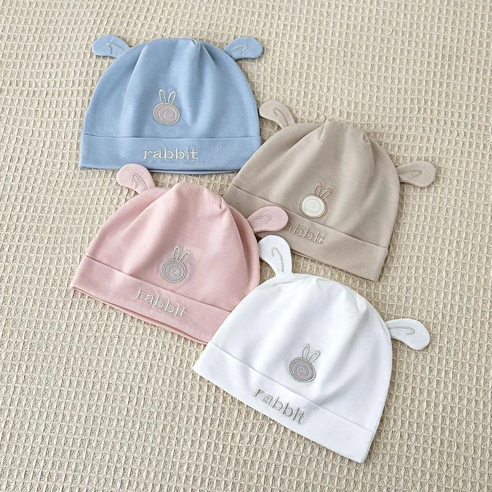 

Baby Summer Hat Thin Breathable Letter Embroidery Spring Newborn Bonnet For Boys Girls Cute Hospital Baby Caps