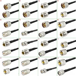 RG58 N Type To Q9 BNC TNC PL259 SO239 UHF Male Female Connector N PL259 SO239 UHF BNC Crimp for RG58 50ohm Fast Delivery Brass