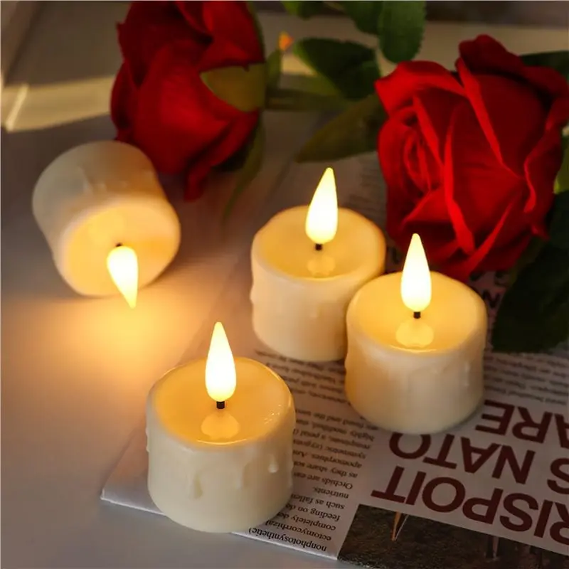 【WHILE SUPPLIES LAST】Flameless Candles Rechargeable Tea Lights With Remote And Timer, 12Pcs LED Flickering With Charging Base An