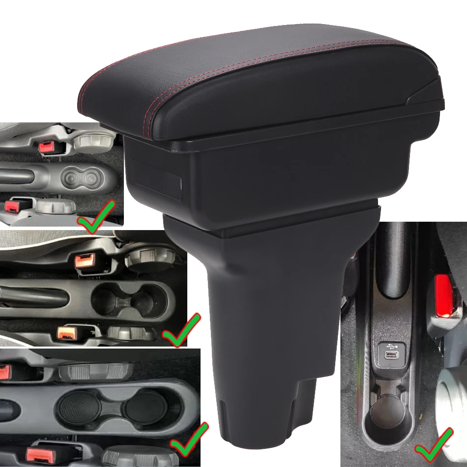 

For Fiat 500 Armrest Box For Fiat CRONOS Car Armrest Dedicated Retrofit heighten Interior Center Storage Box Car Accessories