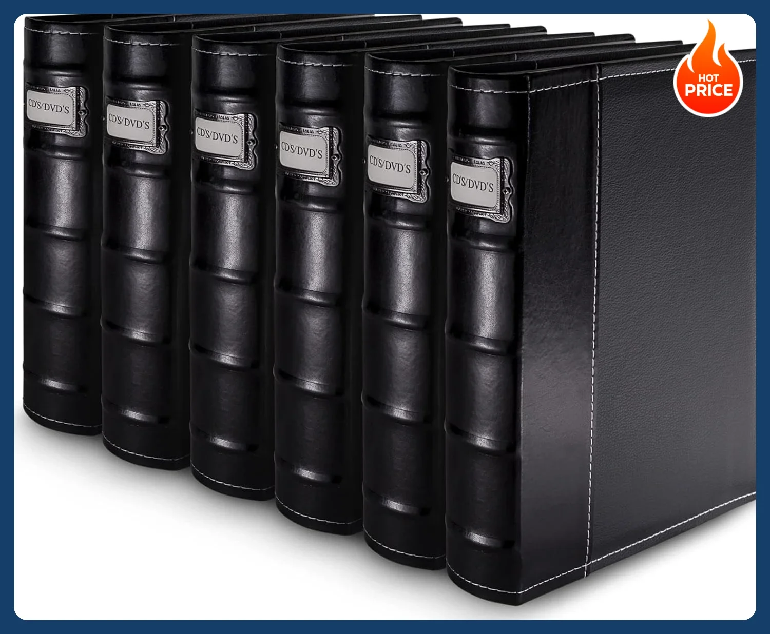 [New Arrival!]DVD Storage Binder, Classic Set - Stores DVD Cover Art - Acid-Free Sheets - 6-Pack, Stores up to 288 DVDs, CDs, or