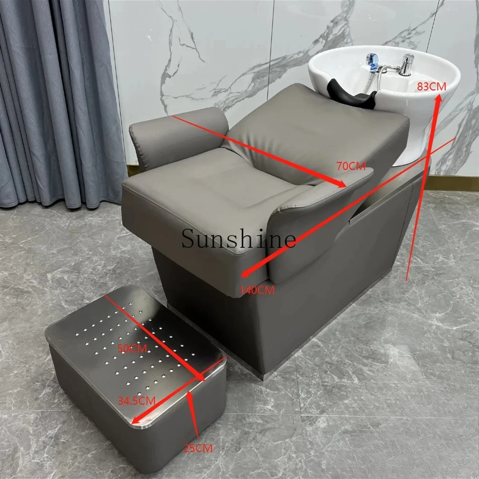 Barber shop flush bed hair salon special semi-lying factory direct sales simple  FT