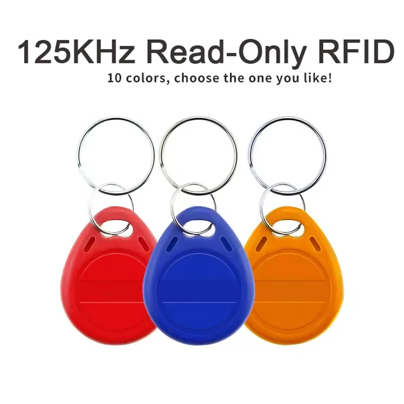 20Pcs RFID 125KHz Key Tag TK4100 EM4100 Proximity Keyfobs Token Tag RF ID Keychain 125KHz Access Control Time Attendance Read