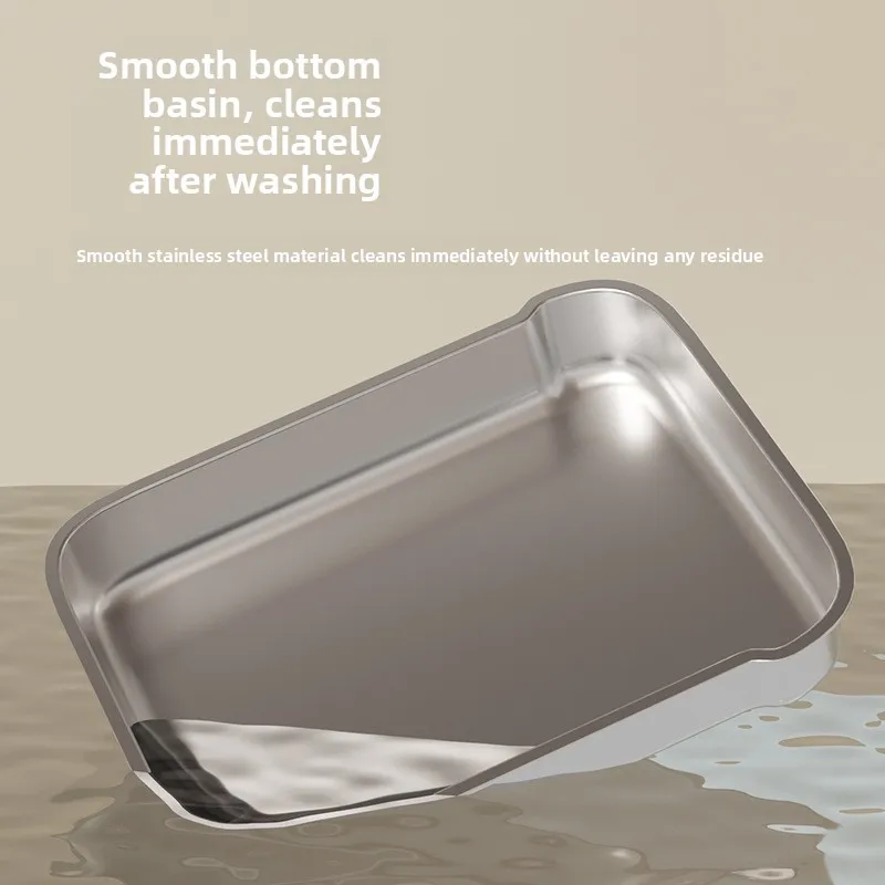 Automatic Self Cleaning Enclosed Cat Litter Box XXL Stainless Steel Drawer Anti Splash Odor Control Easy Clean view 2