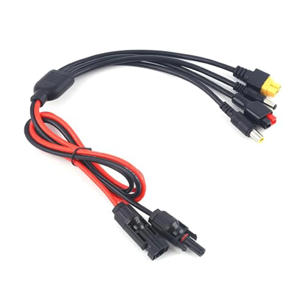 Solar Charging Cable 4in1 for 100W to 1000W Solar Panels and Power Stations with Composite DC8mm DC5 5x2 1mm Cable 120cm
