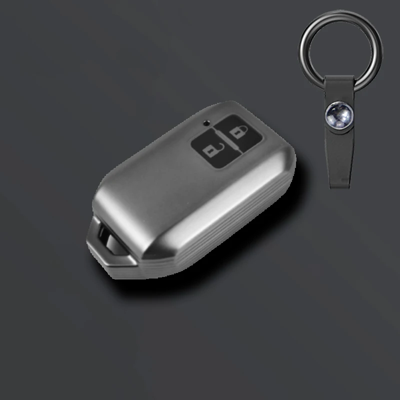 Grey TPU Car Remote Key Case Cover Shell For Suzuki Ertiga Swift Wagon R 2 Button Protected Holder Keyless Fob Accessories