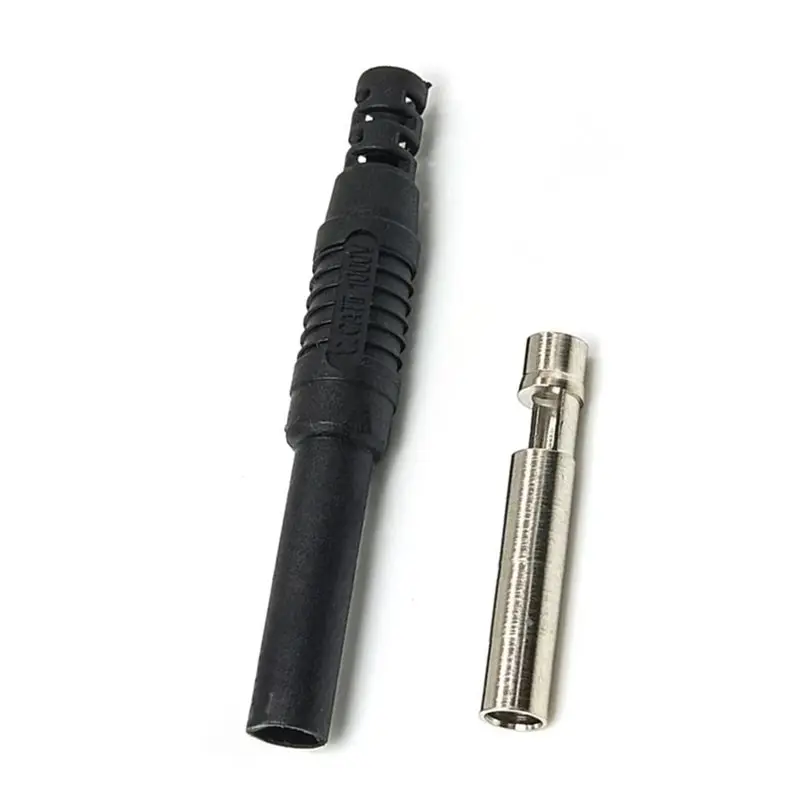 DT17 Brass Insulated Shrouded Safety 4mm Banana Female Jack Solder Plug Connector, 10Pcs Black for DIY Instrument Testing