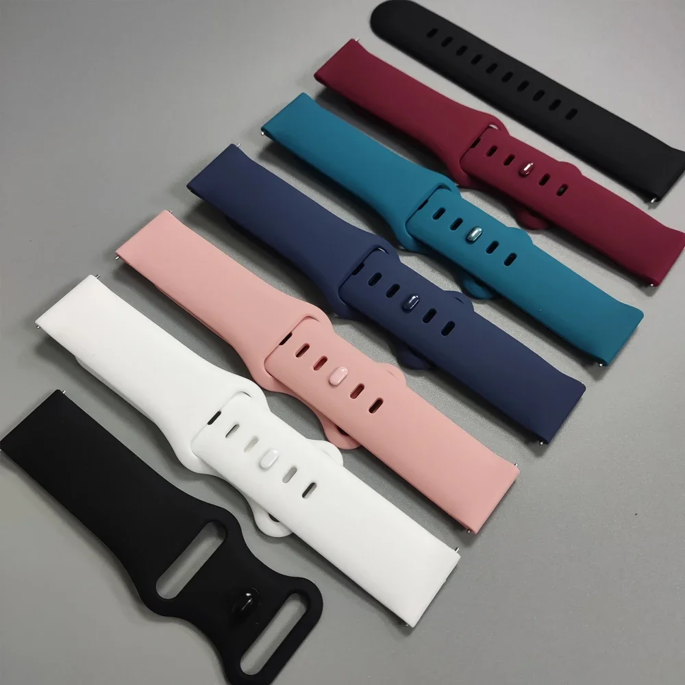 20 مللي متر 22 مللي متر سيليكون حزام الساعات ل COLMI P82 P81 P71 P73 P76 i28 الترا لينة حزام ل COLMI V76 V73 V68 C80 C81 M42 V23 برو كوريا