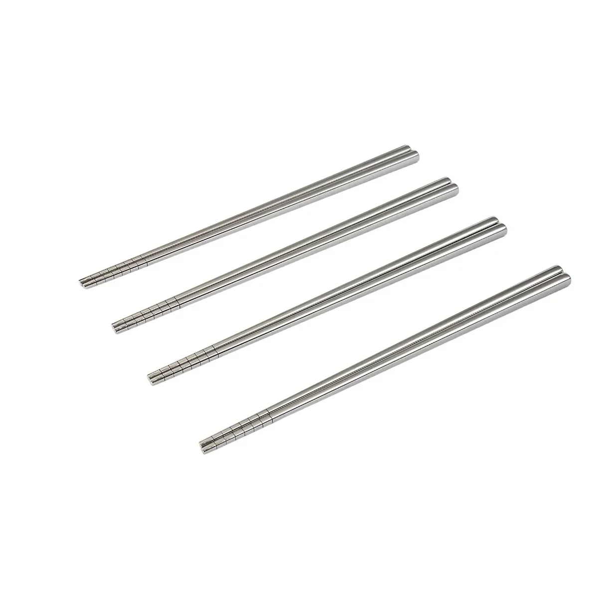 

Stainless Steel Chopsticks 4 Pairs, Silver easy to clean durable and long-lasting without scratching the utensils