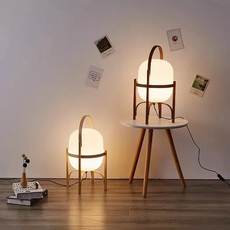 2025 Wood Standing Lamp Modern Simple Art Tabletop Lighting For Living Room Study Bedroom Portable Wooden Table Lamp room decor