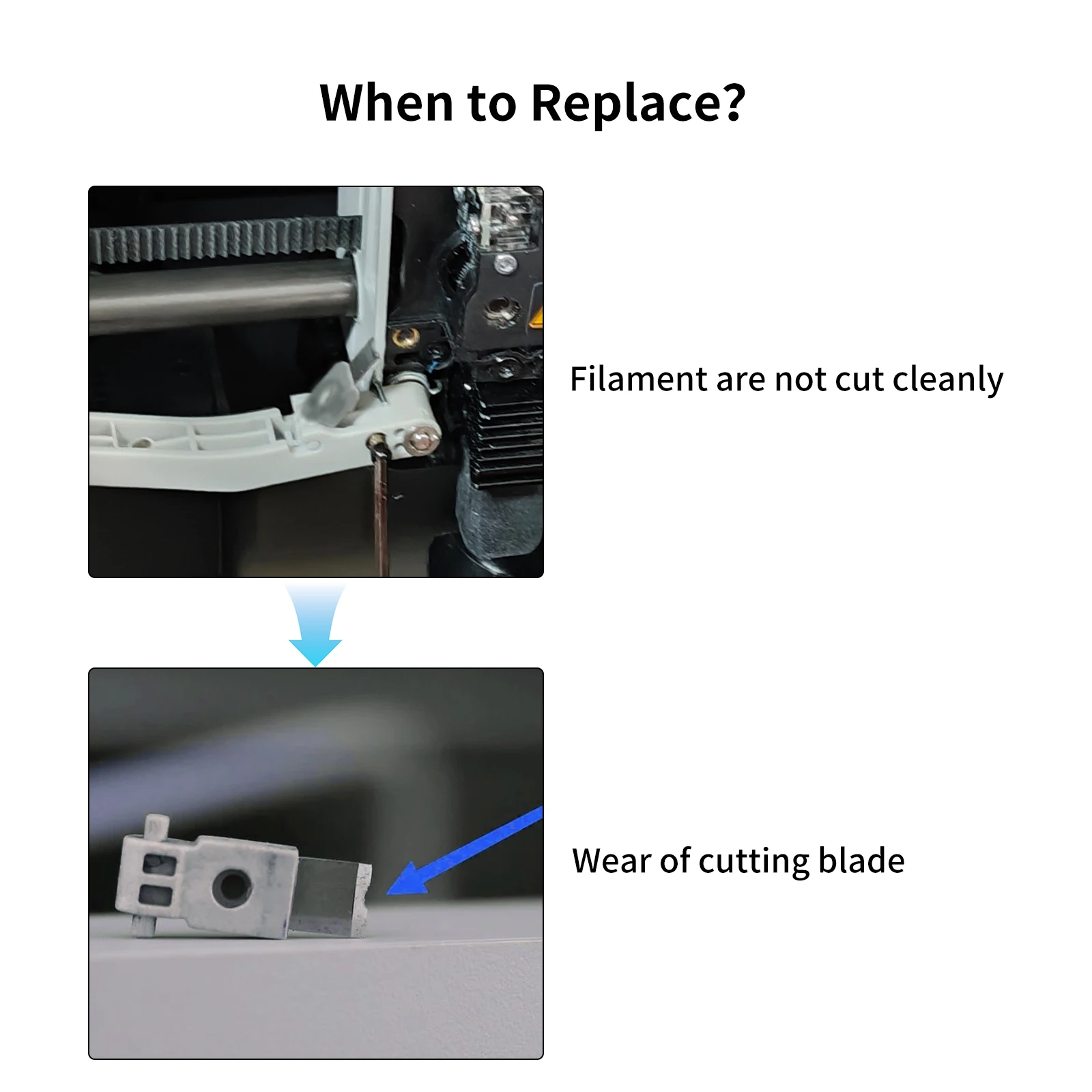 For Bambu Lab X1/X1C/P1S/P1P/A1/A1 Mini Filament Cutter 3D Printers Filament Cutter Spare Parts For Bambu 3D Printers