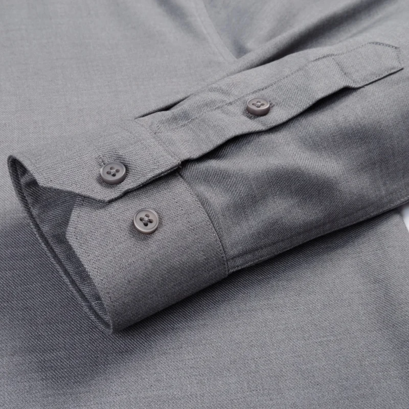 

10XL Casual Modal Wool Blend Men's Shirt Long Sleeve Anti-Wrinkle No-Iron Spring Autumn Business Casual Comfortable Breathable