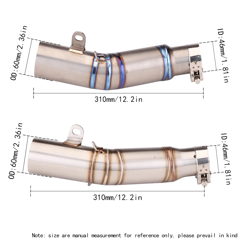 For YAMAHA R6 full Motorcycle Exhaust System Escape Slip On 51MM Front Tube Link Pipe Connect 51MM muffer