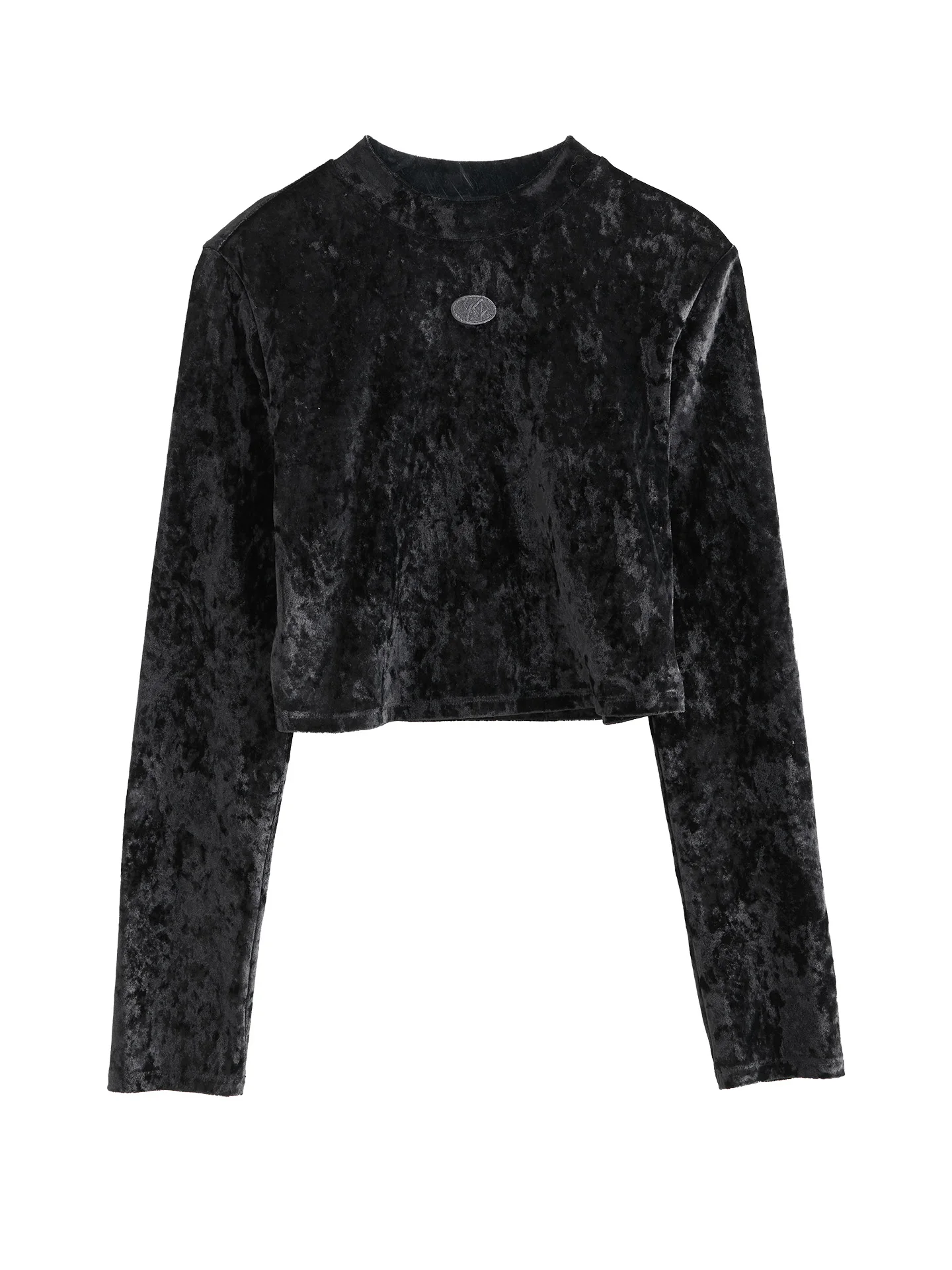 

Winter New Velvet Long Sve Knitted T-irt Women's Korean Sle Simple Stand Collar Base Layer ort Top Faionable