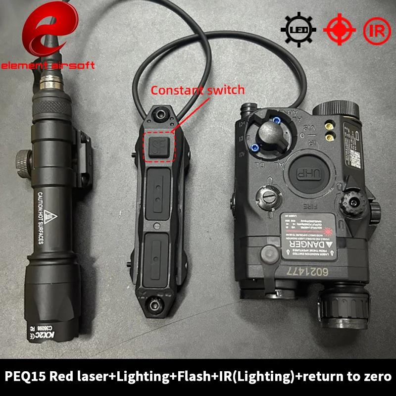 Element peq 15 laser pointer PEQ 15 laser box M600C zaklamp dual control rat staart M300 tactische zaklamp outdoor gevecht