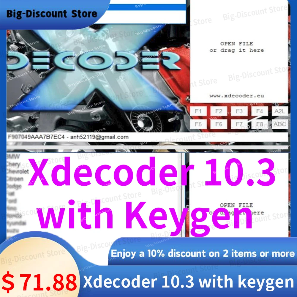 

Xde-coder 10.3 with Keygen D-TC Remover Crack D-T-C OFF Del-ete Software Full Verison for Hy-undai/V-A-G EDC16 EDC17 Xde-co-der