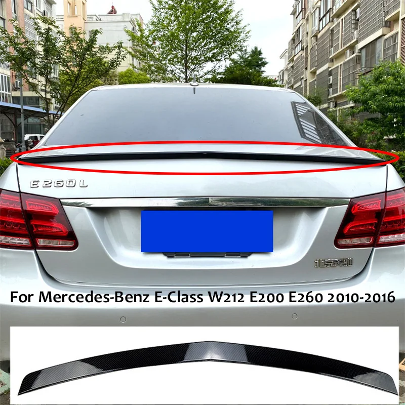 2010-2016 per Mercedes-Benz classe E W212 E200 E260 posteriore tronco centrale tetto Spoiler ala auto coda Spoiler ali adesivi code