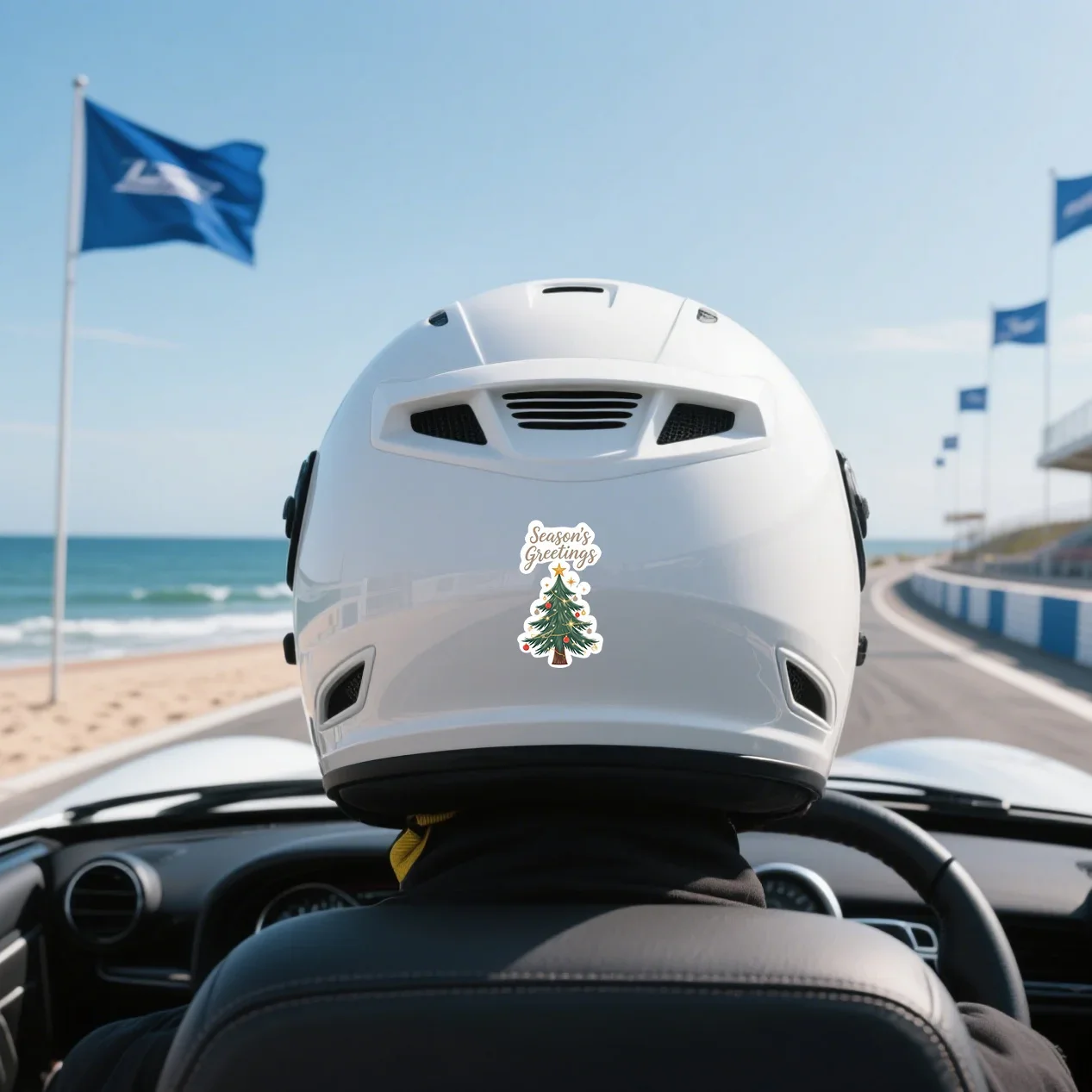 3 قطعة ملصق سيارة لدراجة نارية لموسم شجرة عيد الميلاد، ملصق شجرة مزخرف لسيارات الدراجات النارية، مركبة احتفالية #4