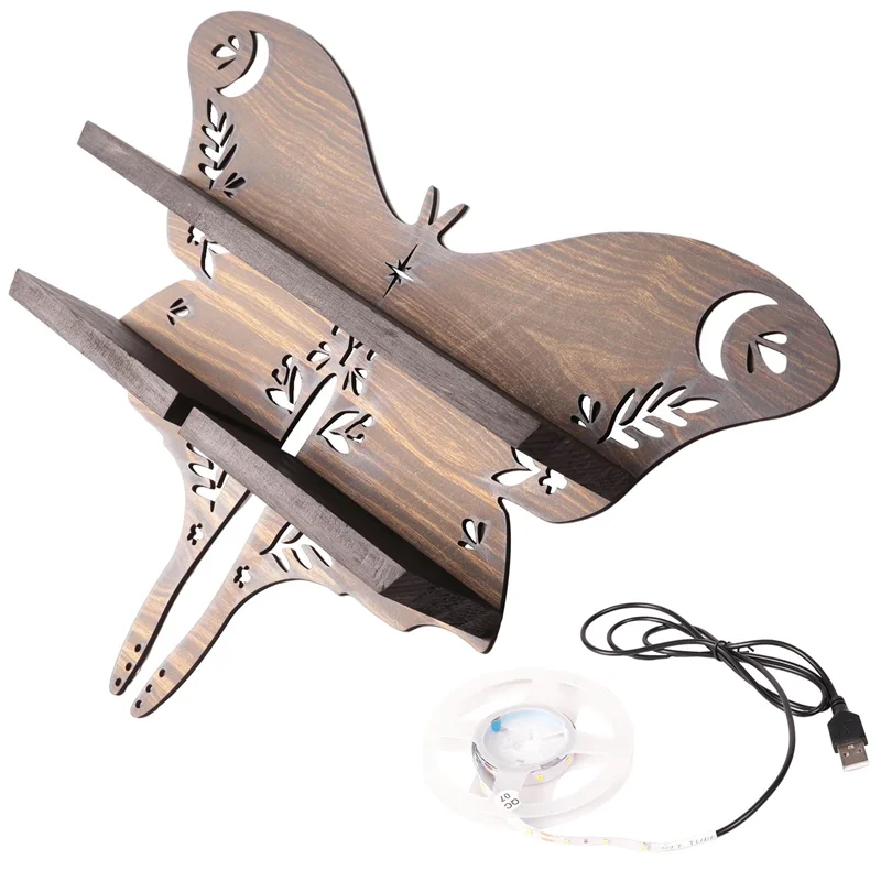 

-A95Z Хрустальная полка Стеллаж для хранения масла Деревянный настенный декор для дисплея Настенное крепление Гостиная Дом