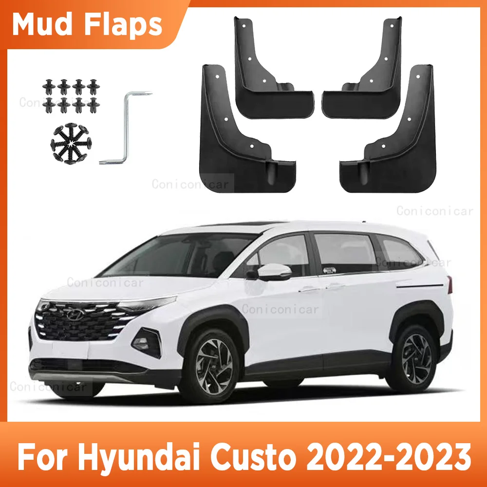 4Pcs For HYUNDAI Custo 2022 2023 Mudflaps Mud Guards Flaps Splash  Guards Mudguards Fender Front Rear Wheel Accessories