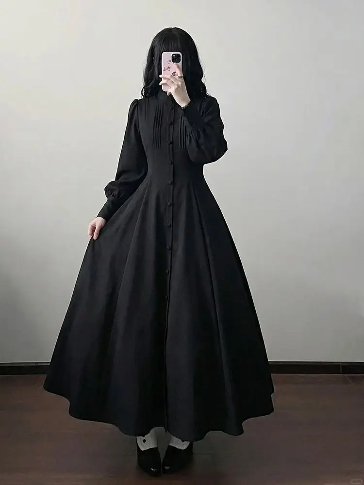 

NONSAR Elegant Miss Lolita's figure-hugging long-sleeved mid-length dress