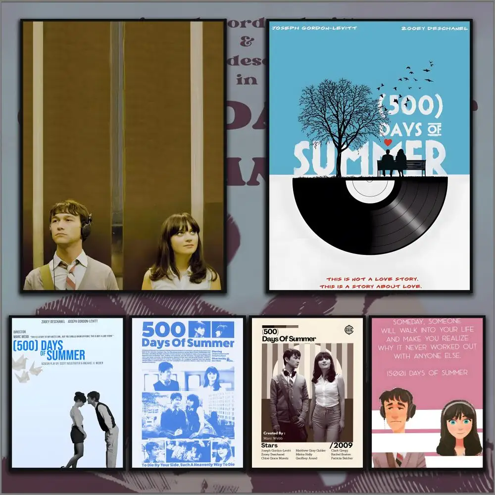 

Poster HD Anime Hot Theme Singer/OST/Movie-Waterproof Self-Stick Home Decor Romantic Inspired Movie 500 Days of Summer