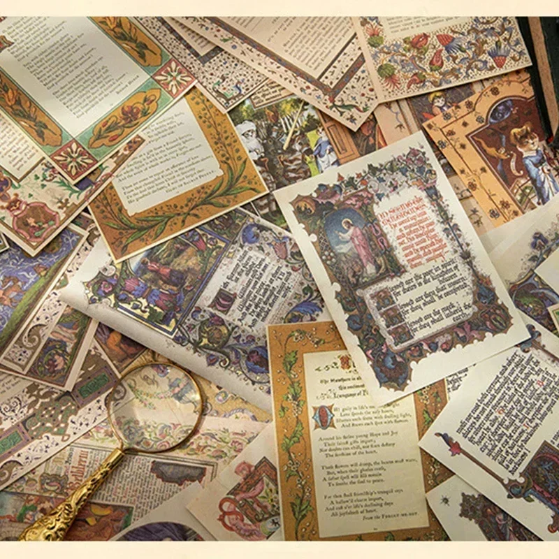 50Sheets Decoration Florence Garden Account scrapbooking Sticky Per Pack Material Base Paper stationery 90*130MM