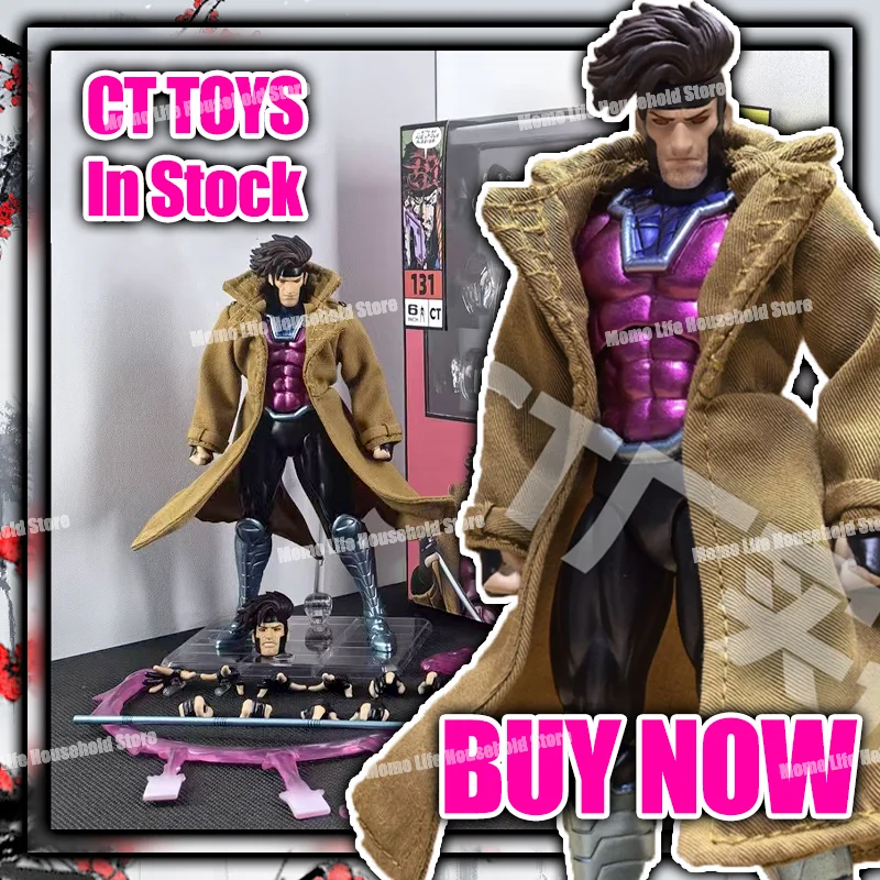 

In Stock Ct Toys Gambit Mafex 131 X-Men Figure SHF Wolverine Anime Action Figure Figurine Statue Custom Model Gifts Kids Toys