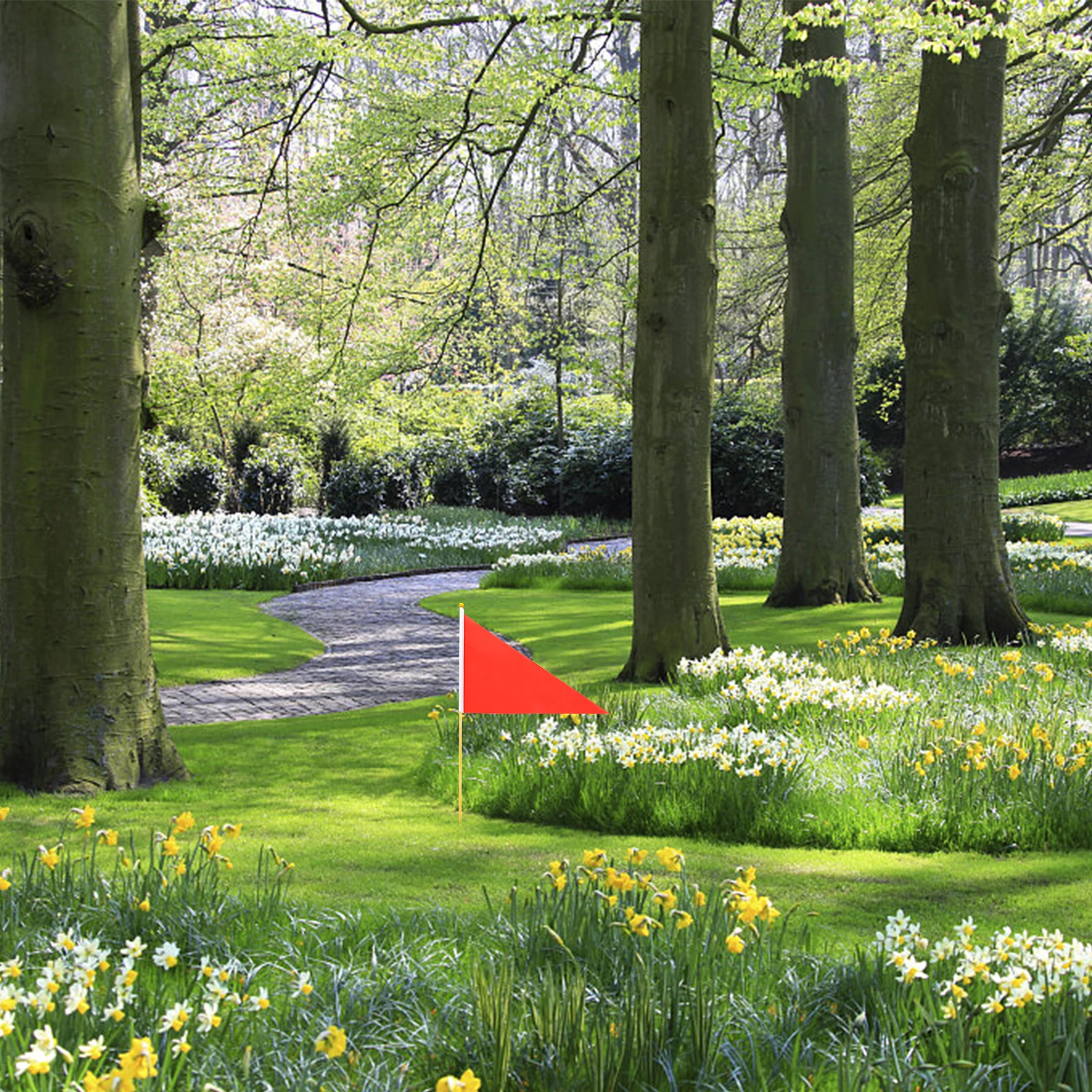 

10Pcs Marking Flags Durable Triangular Lawn Flags Bright Colors for Construction Survey Underground Utility Yard Supplies