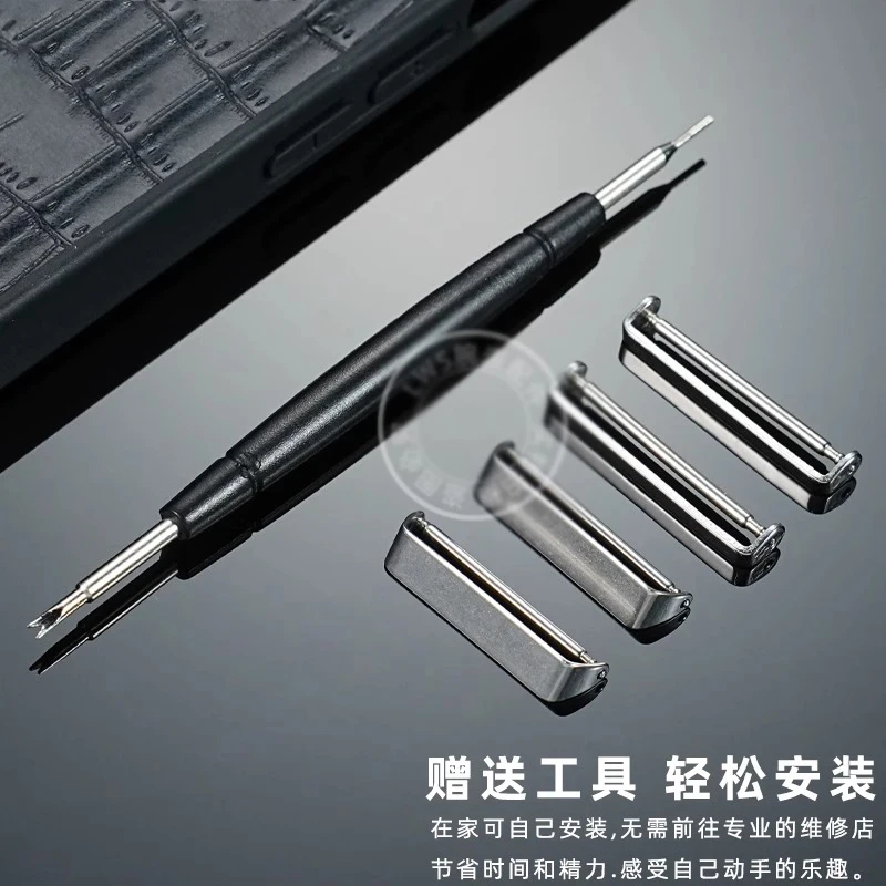 Para casio SGW-100/200 GW-4000 ecb2000 série silicone pulseira de náilon folha de ferro fixa acessórios de relógio masculino de aço inoxidável