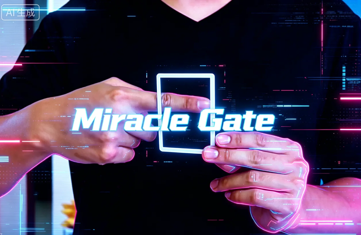 Kit de tours de magie Miracle Gate : Illusion de pénétration instantanée de cadre de poker, réinitialisation de carte mobile, accessoires interactifs pour close-up