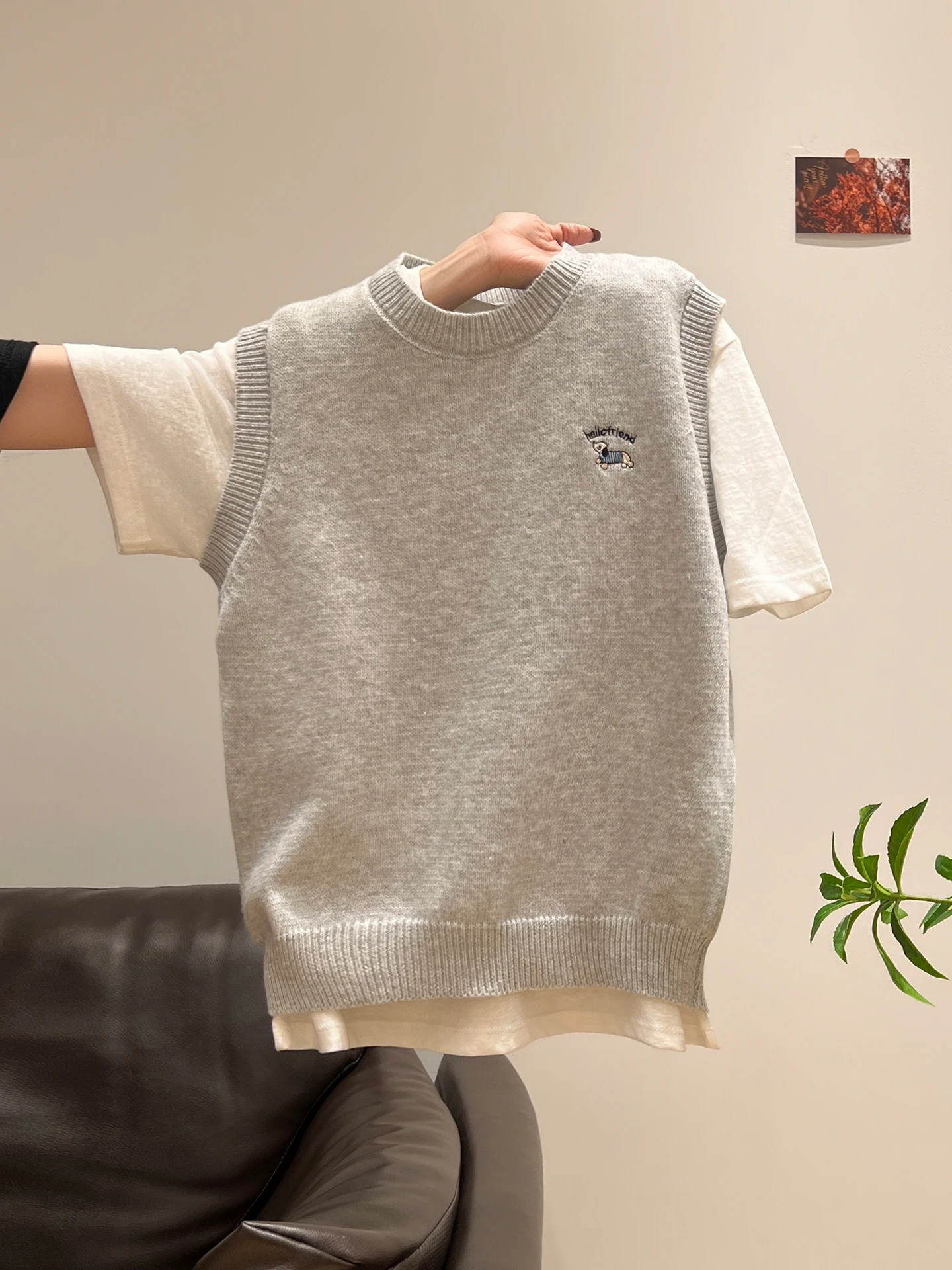 

Ретро-американский женский базовый топ-майка с круглым вырезом, белый, для многослойных образов, весна