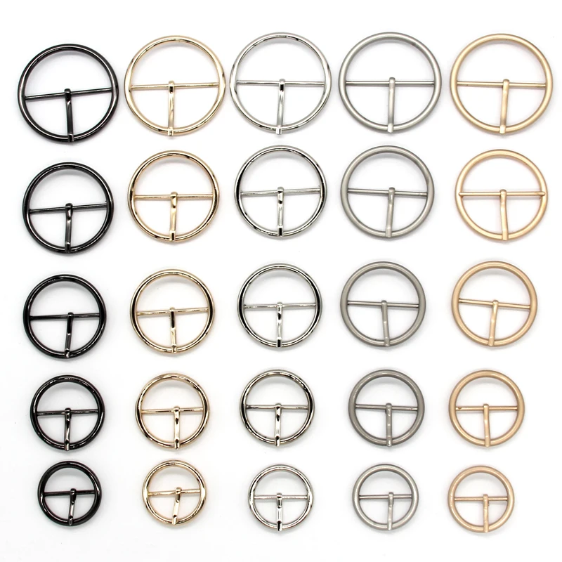 DOTOLLE 25/30/35/40/45/50MM Round Pin Alloy Buckles For Belts Shoes Bag Garment Adjust Roller Metal Buckle Rectangle Ring Crafts