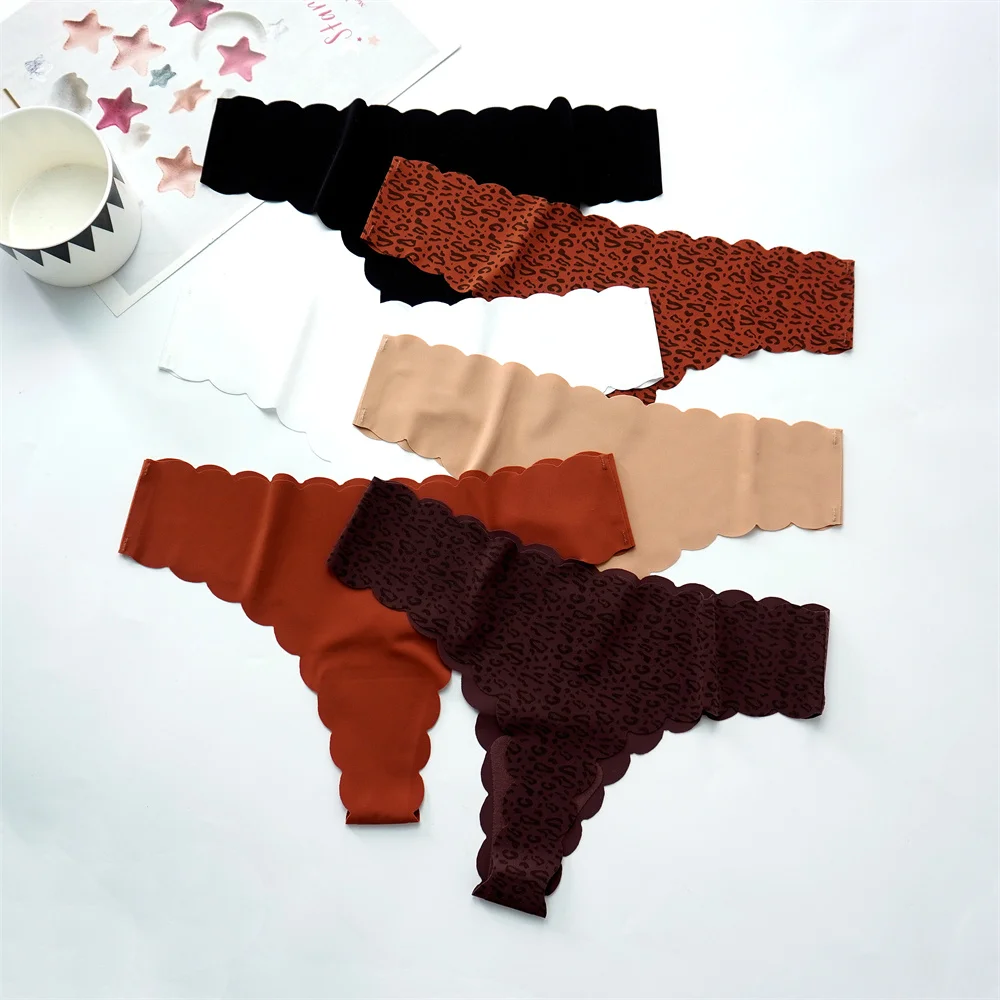 3PCS/Pack Super Lightweight Women Ice Silk Thong Seamless Sexy Lingerie Underwear Quick Drying Femme G-string Panties Tangas