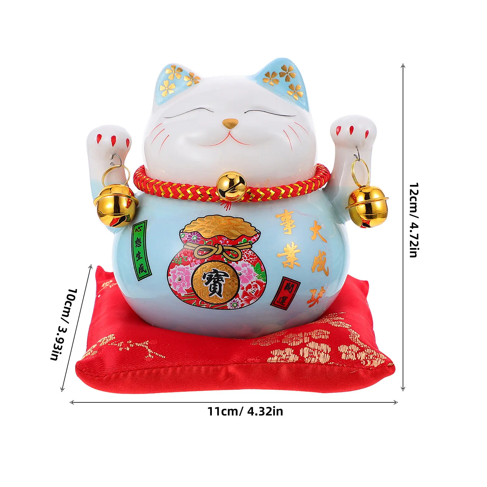 Fortune Cat Ceramic Money Box Fine Workmanship Bright Colors Large Capacity Saving Pot Home Decor Gift Cartoon Piggy Bank
