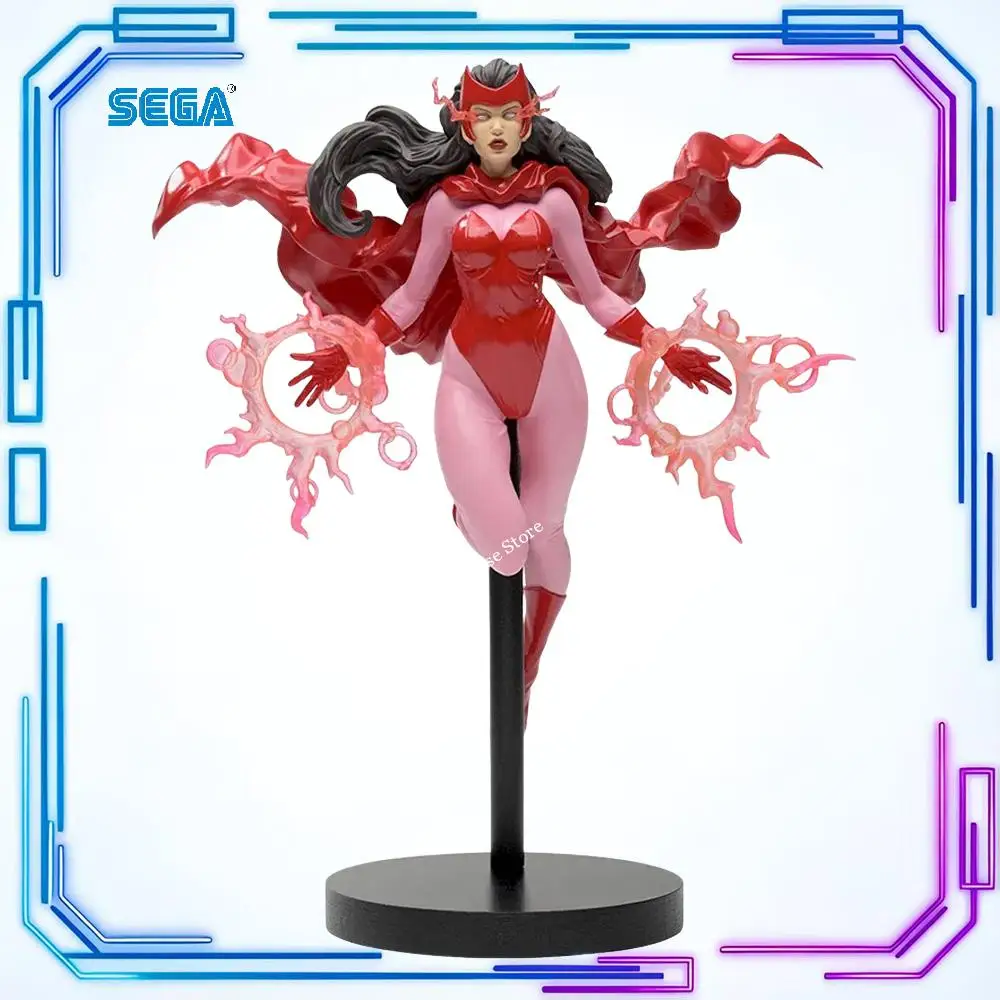 En stock, figuras de juguete originales de SEGA de Marvel Comics, Wanda Vision, Scarlet Witch, Wanda, Django, Maximoff, 16cm, figuras de colección