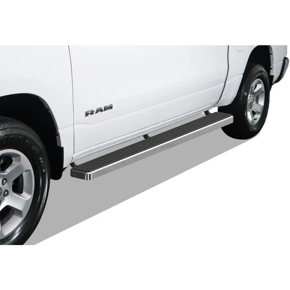 (304 لوحات تشغيل من الفولاذ المقاوم للصدأ المصقول 6 بوصات) خطوات قضبان Nerf المتوافقة مع Ram 1500 2019-2025 Crew Cab (Will)