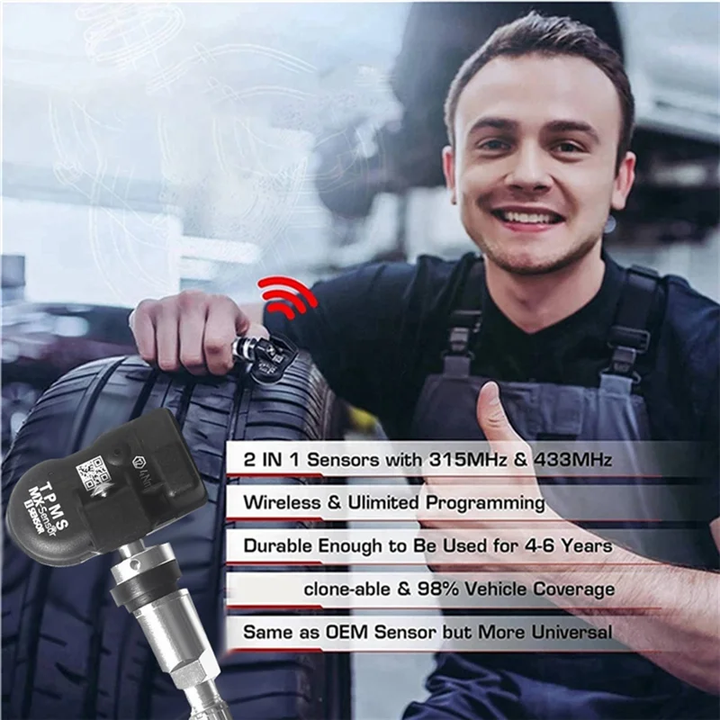 เซ็นเซอร์ TPMS 7 ชิ้นโปรแกรมเซ็นเซอร์ความดันยางรถ 315 เมกะเฮิร์ตซ์ + 433 เมกะเฮิร์ตซ์ 2 ใน 1 สําหรับ Autel เครื่องมือ TS408 TS508 ITS600 MX Sensor