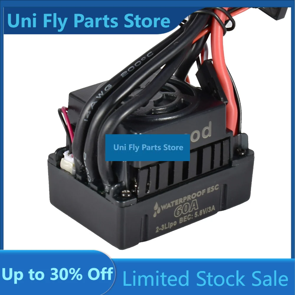 UniFlyNEW Arrival 9imod F540-V2 4370KV Brushless Sensorless Waterproof Motor 3.175mm+60A ESC For 1/10 RC Car