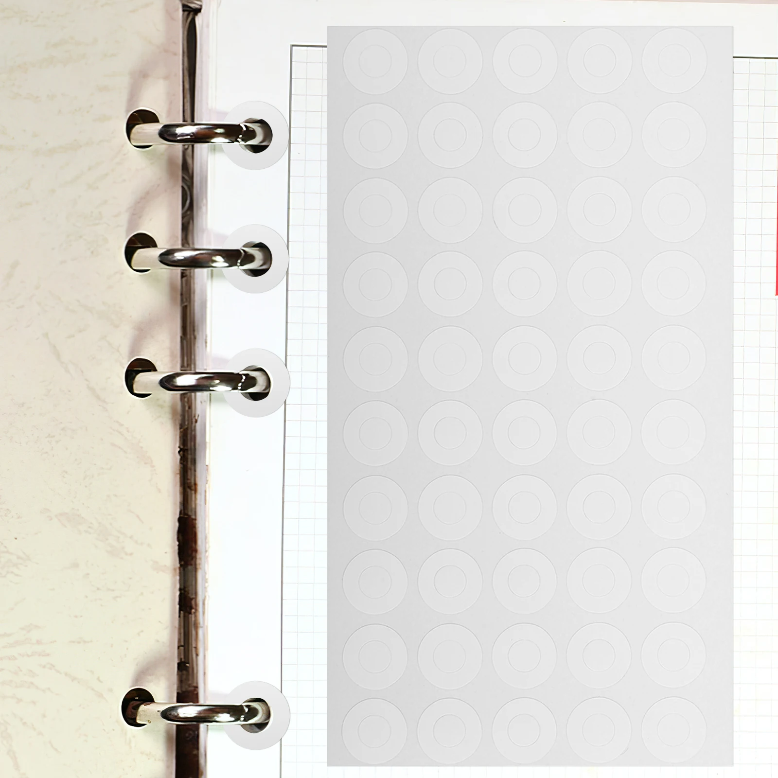 

2000pcs Book Hole Stickers Paper Reinforcements White Round Waterproof Binder Labels Loose Leaf Papers Planner Recipe Books