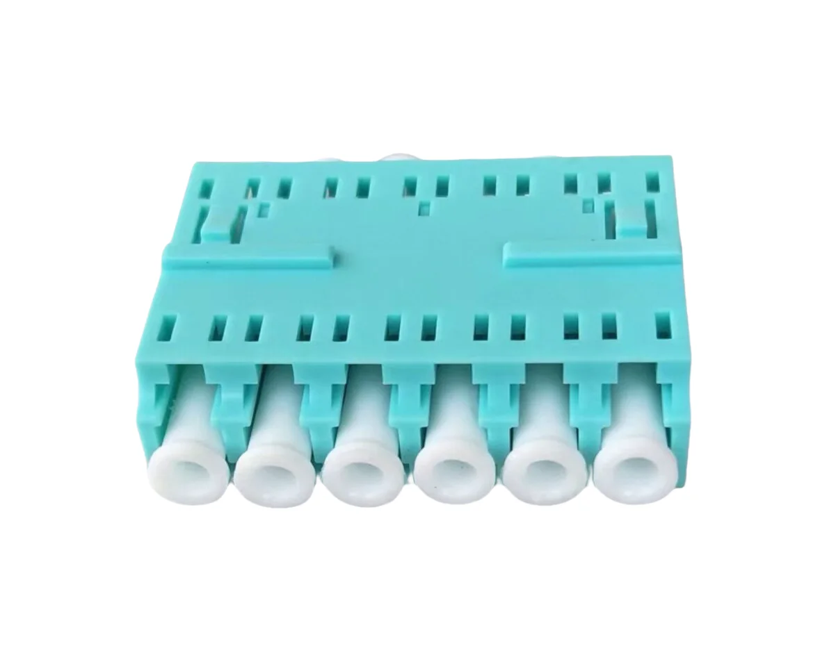 LC-LC 6-port and 8-port multimode OM3 fiber optic adapter flange fiber optic connector coupler