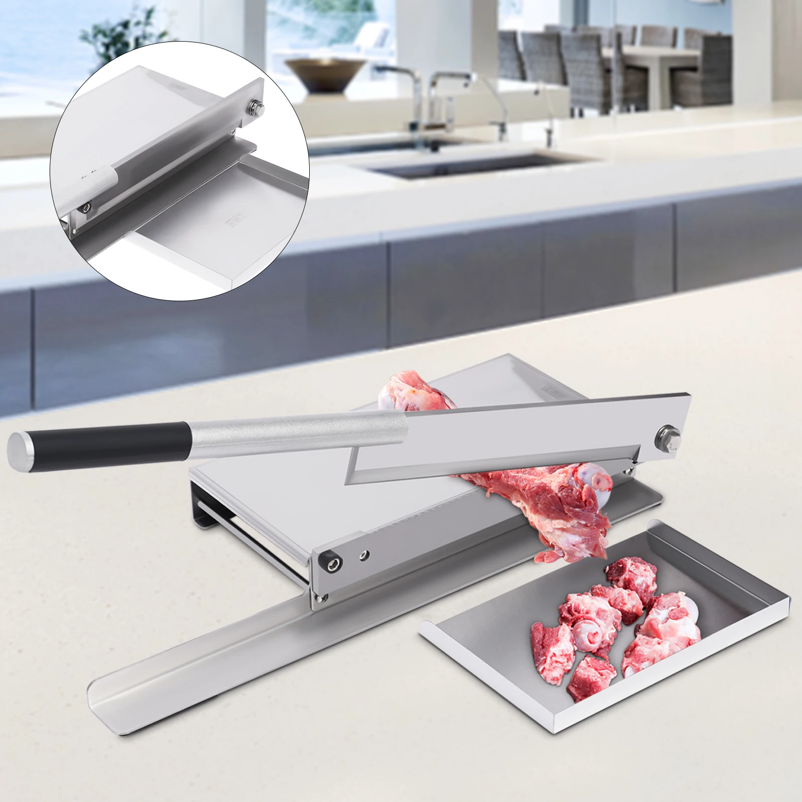 

16 Inch Manual Bone Cutter Heavy Duty Stainless Steel Bone Chopper Machine Manual Meat Beef Chicken Goat Bone Cutting Machine