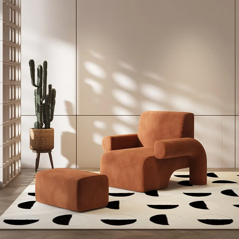 Nordic Beaty Wedding Chairs Fabric Stool Set Simple Bedroom Lounge Armchair Living Room Designer Fauteuils De Salon Furniture - Image 4