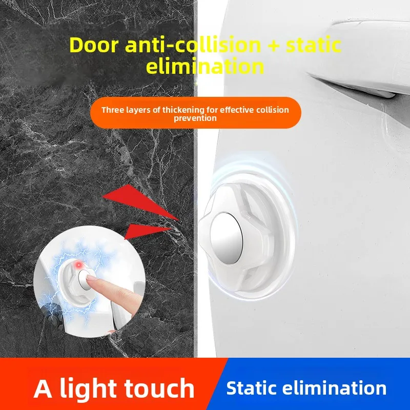 Automobile static eliminator, anti-static discharge device, metal static removal artifact, door anti-collision glue