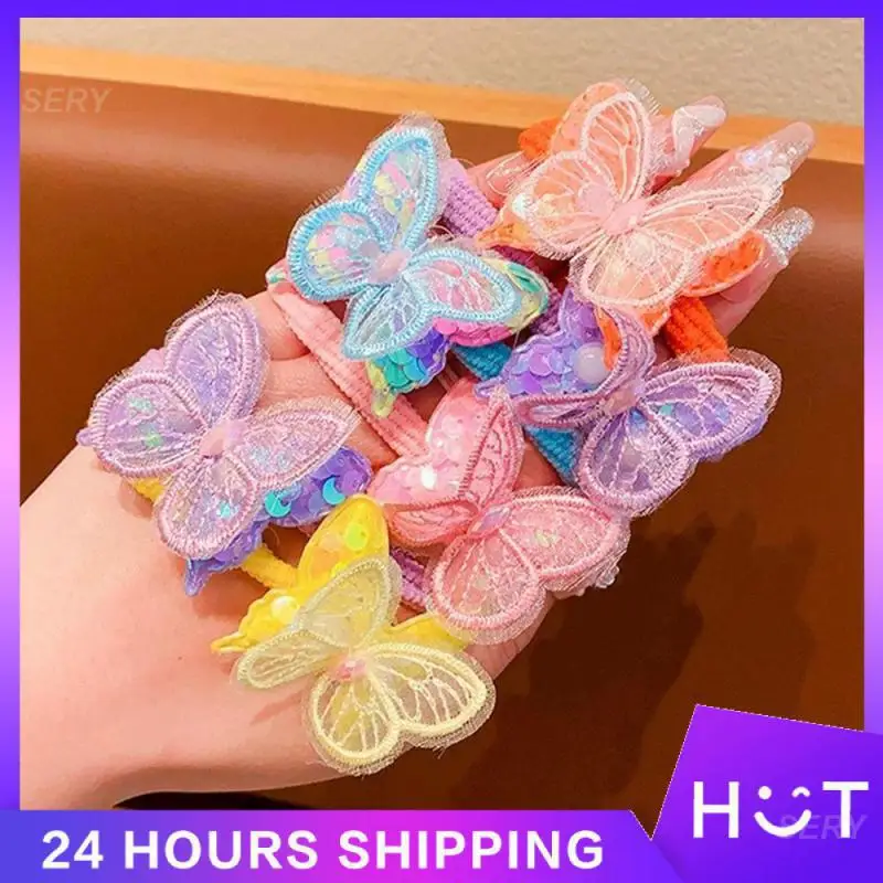 Hair Ring Wear Resistance Fabric Butterfly Rubber Band Party Hair Accessories Elastic Hair Band High Quality And Durable Elastic