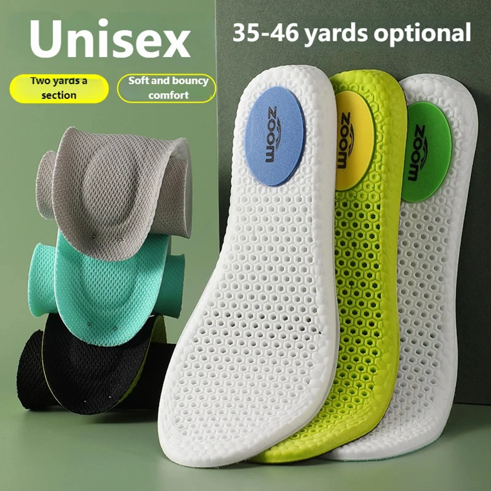 Orthotic Arch Support Sport Insoles Graphene Latex Breathable Deodorant Shock Absorption Soft Shoe Pads