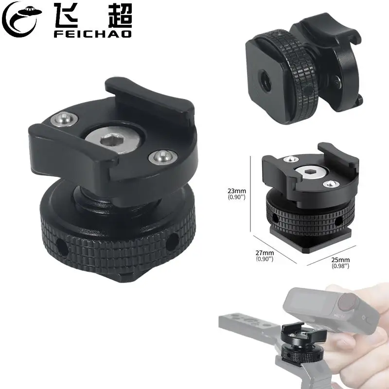 

Cold Shoe Adapter Mount for DJI Mic/Mic 2 Wireless Microphone Receiver with 1/4 Screw Hole Tripod Adapter for DSLR Camera Cage
