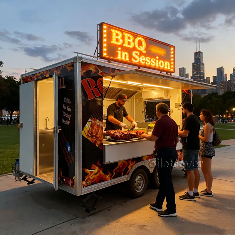 

Custom Street Mini Snack Food Truck Guangzhou Roasted Chicken Wing Shawarma Turkey Baked Potatoes Rent Food Trailer Container